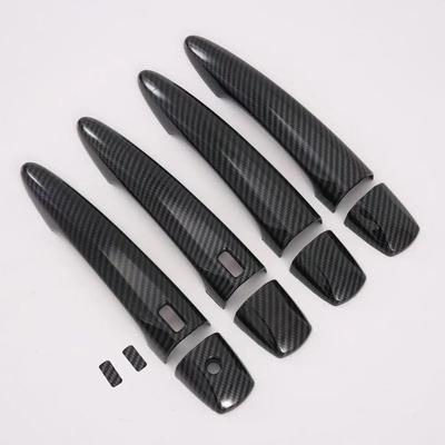 For Nissan Ariya     ABS Carbon Fiber Car Door Handle Cover Trims Decoration Stickers Car Styling Accessories
