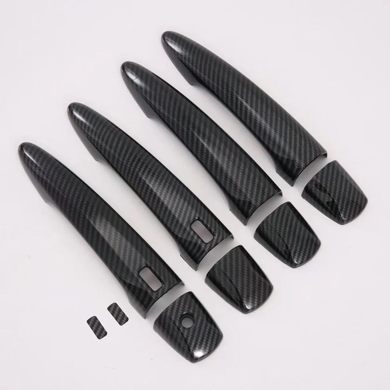 For Nissan Rogue    2024 ABS Chrome Carbon Fiber Door Handle Cover Trims Decoration Stickers Car Styling Accessories