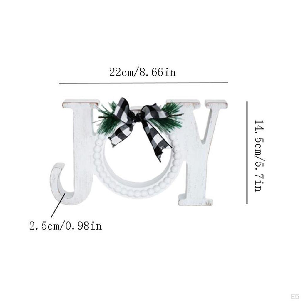 Christmas Table Decoration Xmas Party Decor Joy Word Statue Craft Holiday Prop Wedding