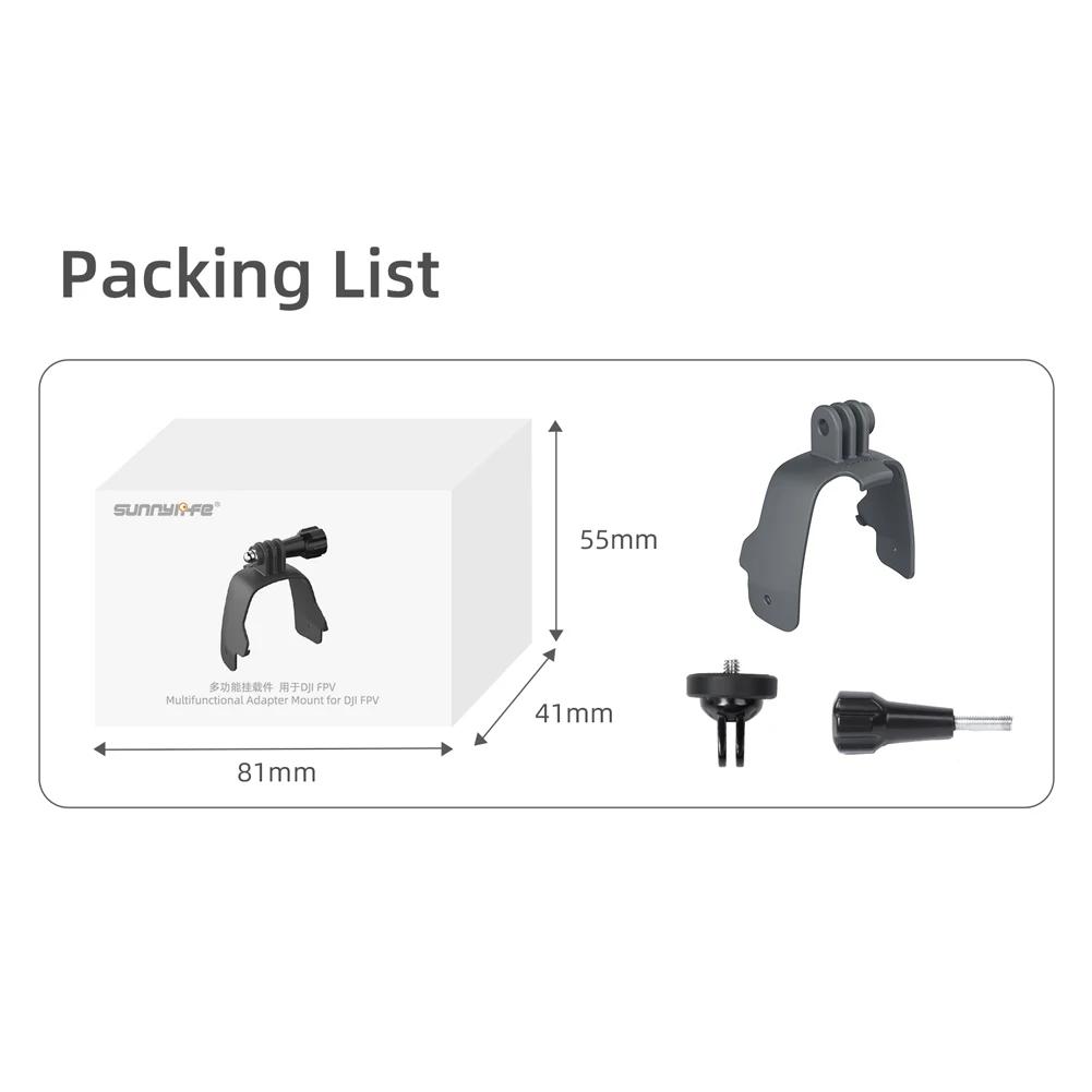 Camera Top Bracket for GoPro Sports Action Camera Adapter Mount Clamp Holder Fix Expansion Kit for DJI FPV Accessories