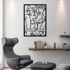 Modern Metal Wall Art Cubism Faces Abstract Decor for Living Room Large Handmade Gift
