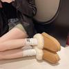 Small thick-soled low-top snow boots women's sheepskin and fur integrated 2025 new one-pedal winter wool cotton shoes