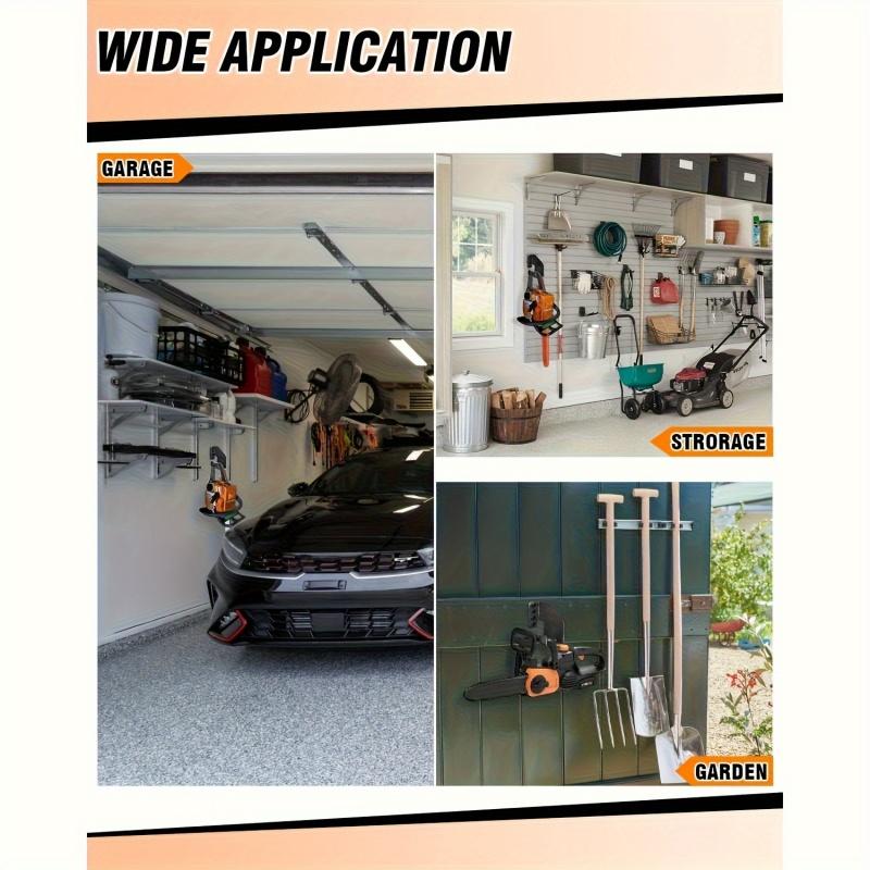 Heavy Duty Chainsaw Wall Mount Metal Chainsaw Hanger Holder For Garage Sturdy Chainsaw Storage Rack With Screws & Anchors