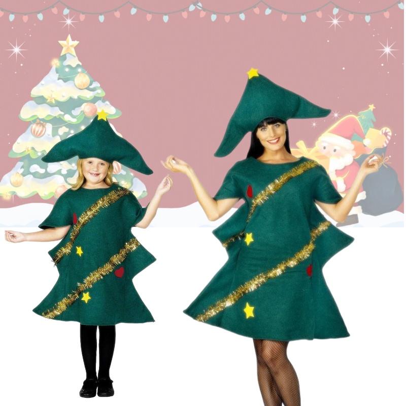 Christmas Tree Role Play Costume For Kids Festive Party Outfit For Christmas Performances