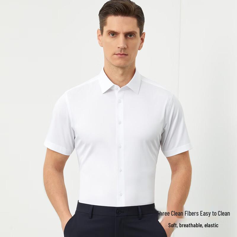 

Fengmao Men s Easy-Care Business Short-Sleeve Shirt 38