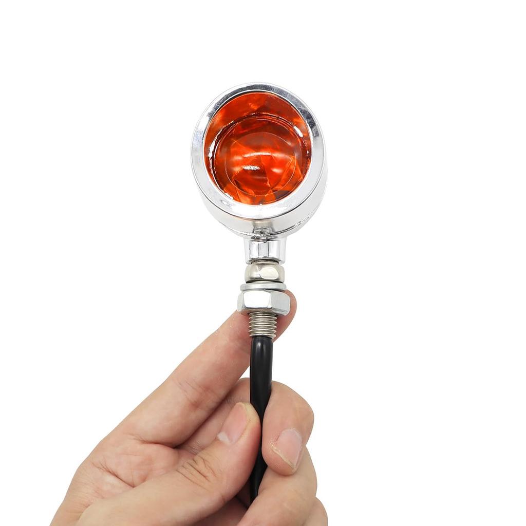 SZYUMO Bike Turning Signal Light Turn Signal Light Vintage Light with Cap Light Cruise Prince Metal Light Pointing