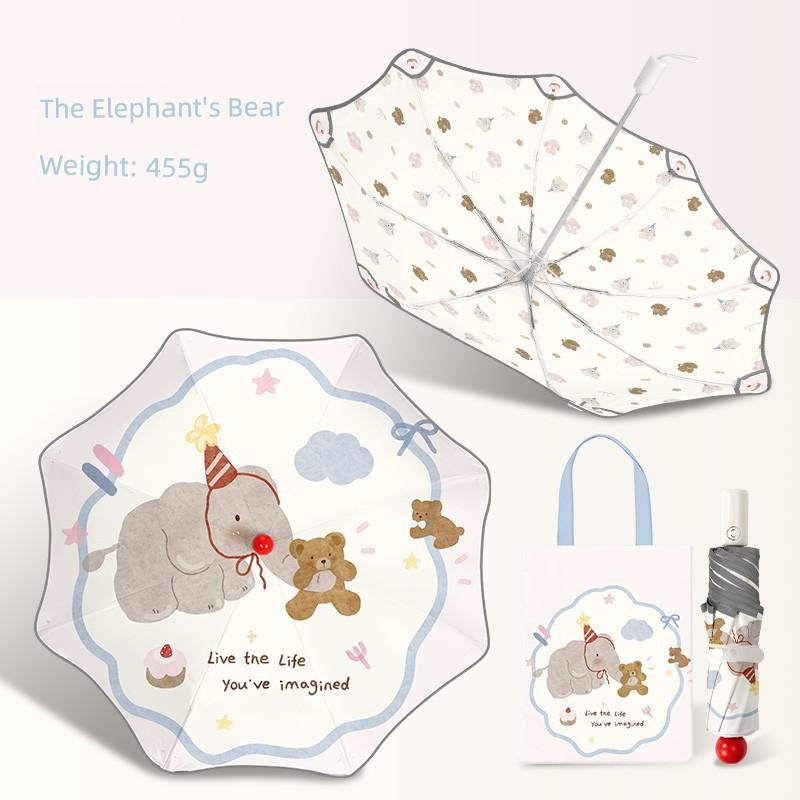 Children's Umbrellas for Elementary School Students, Boys and Girls, Safety Anti-Rebound, Anti-Puncture, Automatic Cartoon Color Plastic Umbrella for