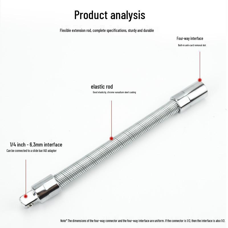 Flexible Socket Extension Bars: Power, Large, Medium, Small Fly Bars, Quick Ratchet Wrench Extensions.