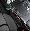 Black Car Left Seat Side Pocket Organizer Gap Filler Storage Box with Cup Holder