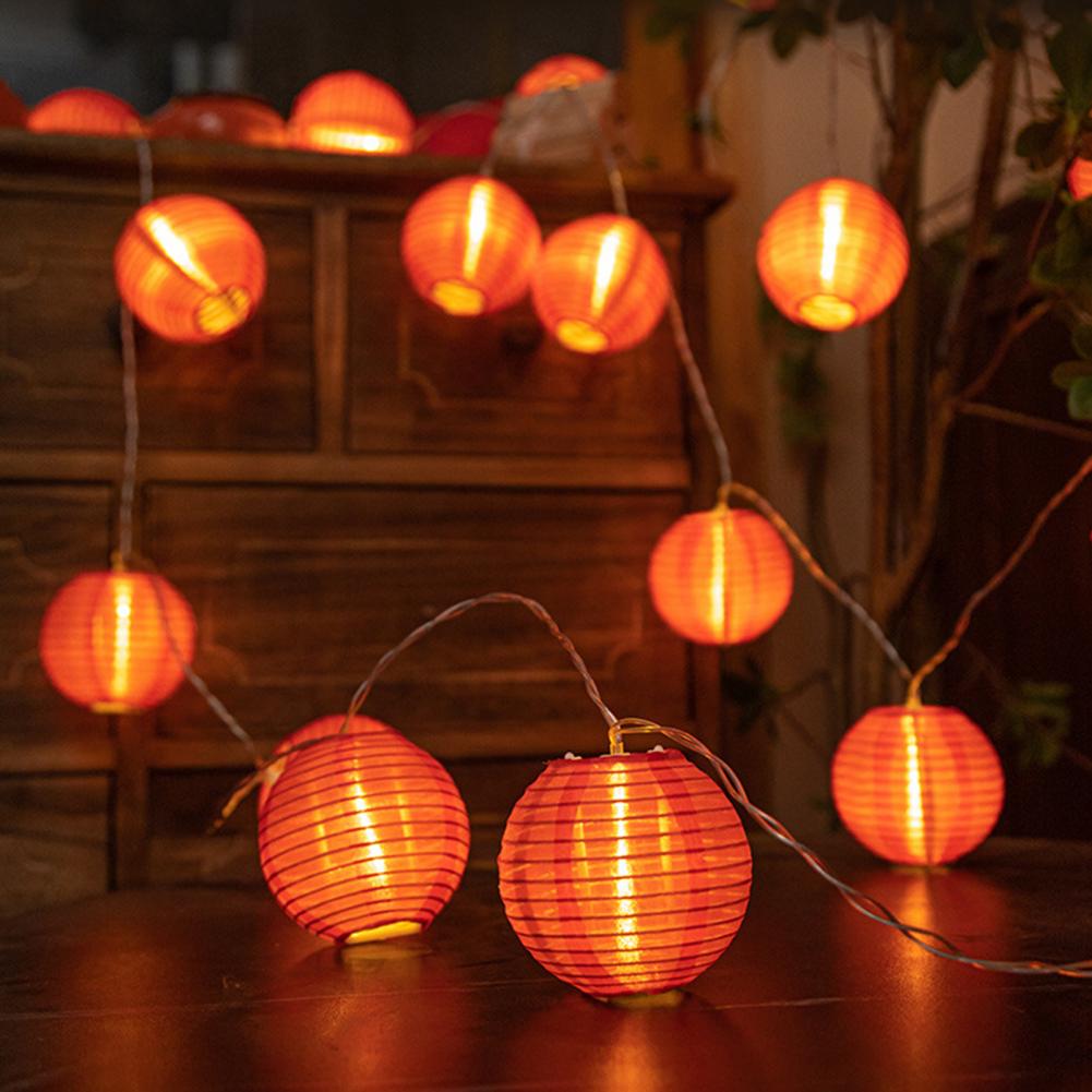 Small Lantern String Lights USB Powered 50 LEDs Waterproof Outdoor Fairy Light for Patio Garden Yard Balcony Lawn Decor