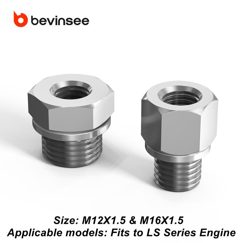For LS Engine Oil Pressure & Coolant Temp Gauge Fitting Adapters Swap Kit, for LS1 LS2 LS3 LS7 LSX