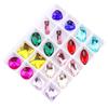 Mixed Color Crystal Buckles - Handmade Double Hole Glass Diamond for DIY Clothing
