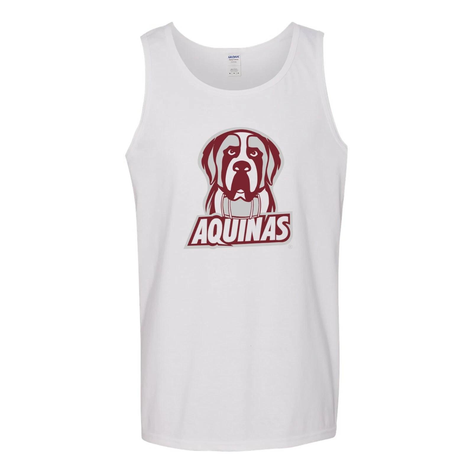 Aquinas Saints Primary Logo University College Sports Team Tank Top - White 3XL