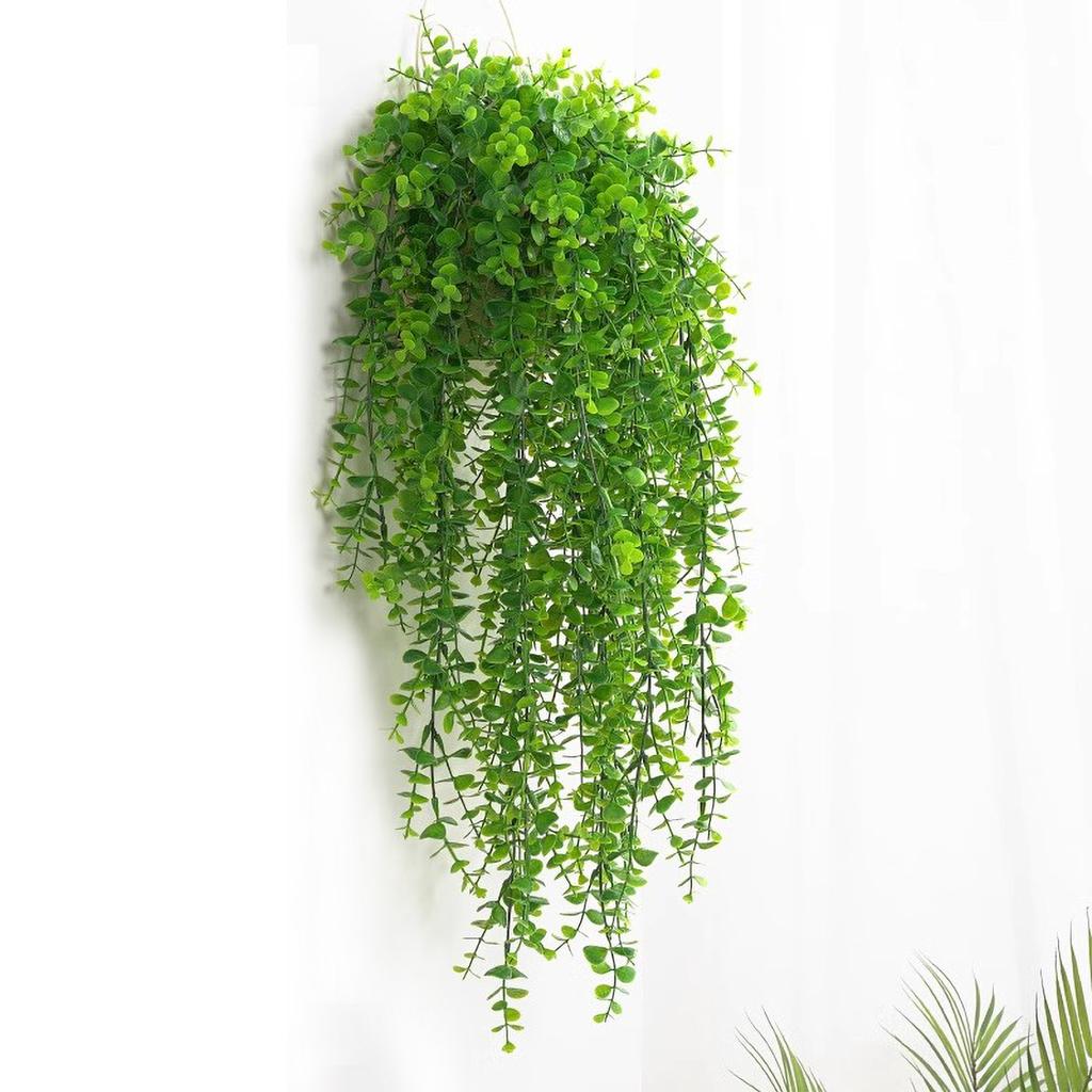 80CM Artificial Ivy & Eucalyptus Vine Fake Rattan Leaf Garland for Home Wedding Party Garden Decor Indoor/Outdoor Hanging Plants