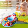Inflatable Toddler Swim Circle PVC Car Horn Boat Pool Child Water Seat Fun Tear-resistant Water  for Beach Pool Party