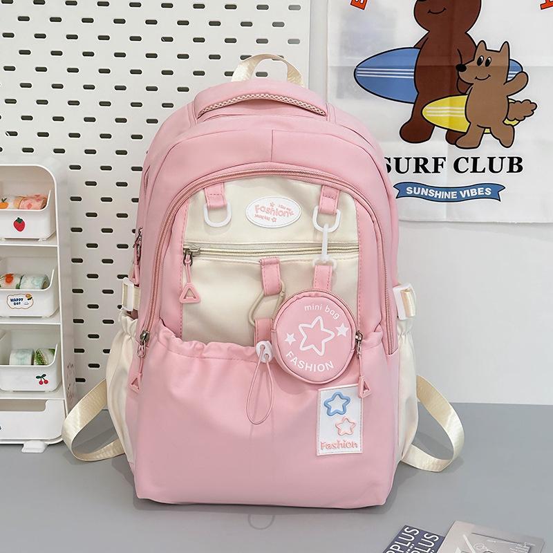 Autumn and Winter New Ultra-light High-value Junior High School Schoolbag Cute Male and Female Students Backpack Large Capacity Wear-resistant Backpac