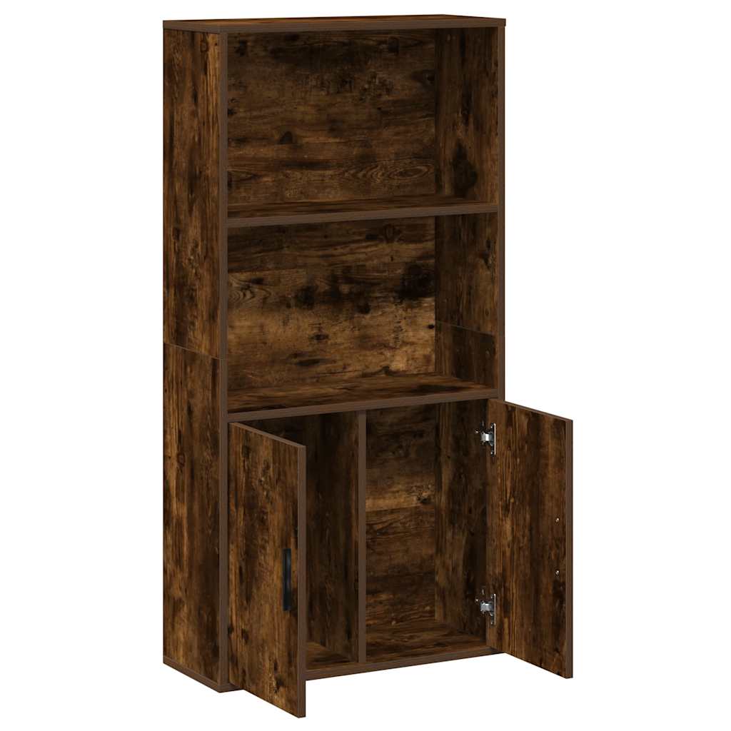 Bookshelf Smoked Oak 60 x 24 x 120 cm Wood Based Material