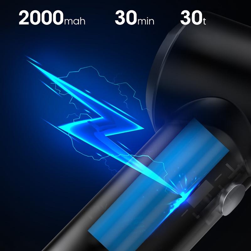 120 W 6000 Pa tragbarer kabelloser Auto-Staubsauger für Nass- und Trockenzwecke mit doppeltem Verwendungszweck und LED-Licht für zu Hause