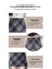 Women's High-Waist Plaid Wool A-Line Skirt - Slimming, Hip-Hugging, Autumn/Winter 2026 Style, Petite Fit