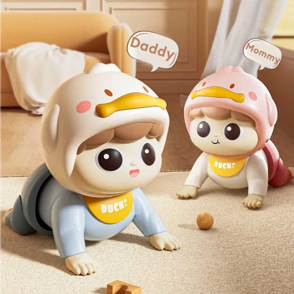 Learns To Crawl Learning Crawling Doll Big Eyes Electric Walking Duck  Head-up