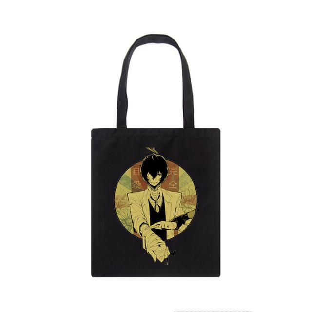 

Сумка на плечо Bungo Stray Dogs Nakajima Atsushi, женская повседневная сумка-тоут в стиле хип-хоп, сумки-шоппер y2k, холщовая сумка в стиле японского аниме дадзай Осаму 24*26cm