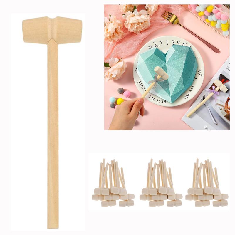 11/11/1 Pcs Mini Wooden Hammer Mallet Cake Demold Tool Jewelry Making Crab Lobster Seafood Crackers Balls Toy Kid Pounding