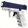 Pistole ad acqua giocattolo Glock, pistola ad acqua a ripetizione manuale, giocattolo con rinculo a collegamento per bambini e bambine, materiale PP, età 3-6 anni