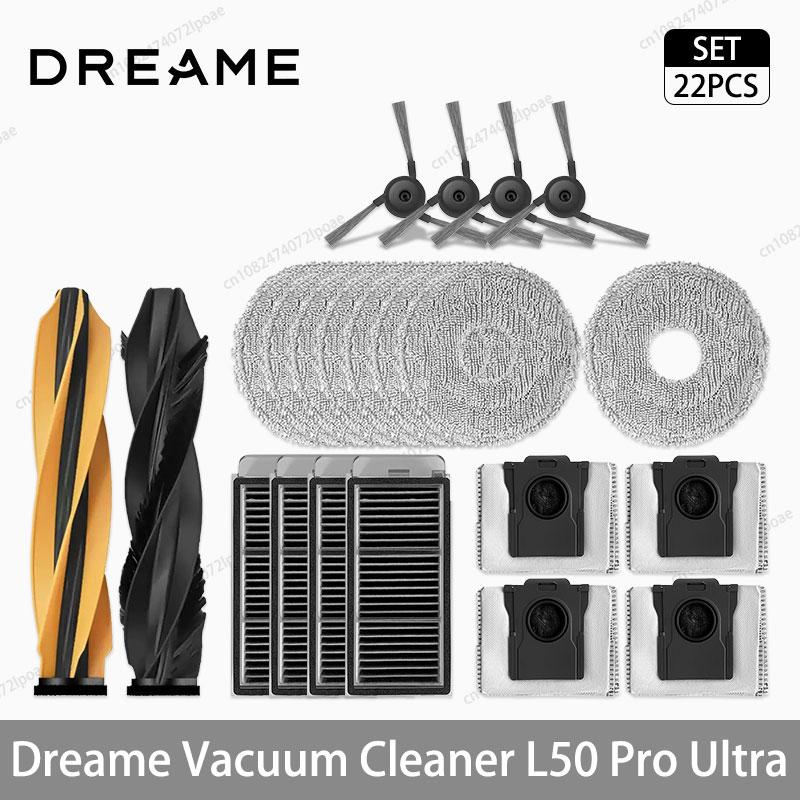 Dreame L50 Pro Ultra Robot Vacuum Cleaner Replacement Accessories Main Side Brush Mop Cloth Hepa Filter Dust Bag Parts Spare