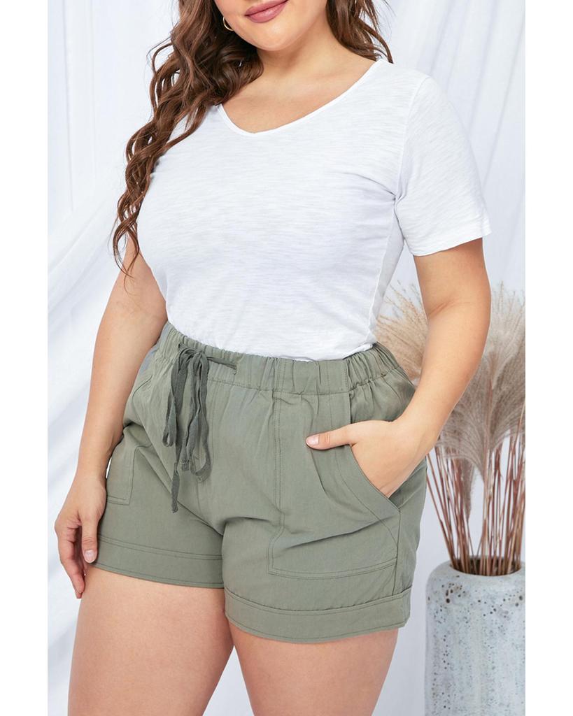 Azura Exchange Elastic Waist Drawstring Pocket Shorts
