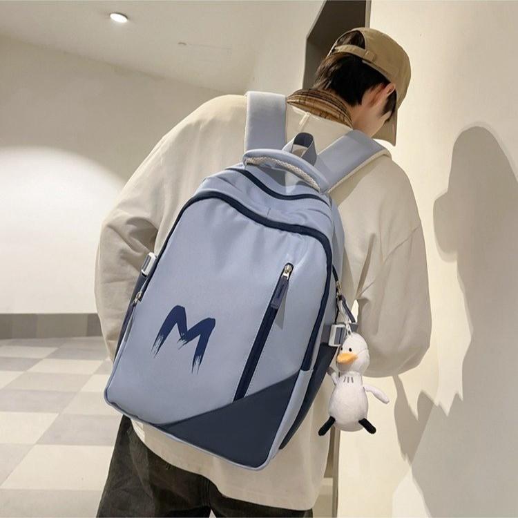 Schoolbag Korean version ins casual simple commute junior high school student schoolbag backpack high value large capacity backpack