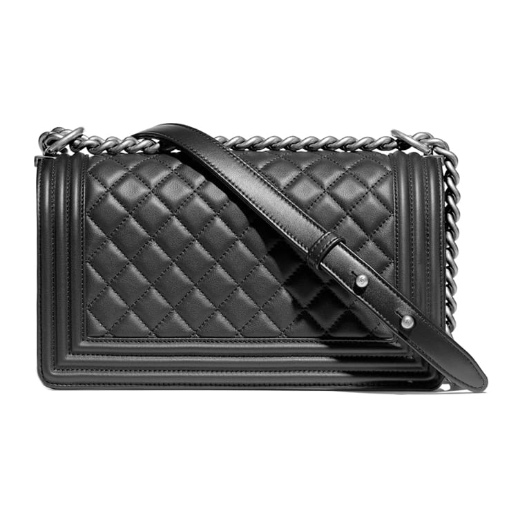 Chanel Leboy Calfskin Shoulder Bag, Crossbody Bag Medium Unisex Black A67086-Y09953-94305