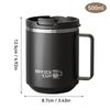 500ml Insulated Coffee Mug 304 Stainless Steel Double Wall Milk Coffee WIth Handle Leak-proof Drinking Cup Drinkware For Student