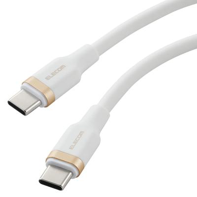 Elecom USB 100W PD Fast Smooth and Soft Silicone Compatible with Android Smartphones and Verified Compatible with iPhone 16 Type-C Cable, 1m,