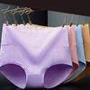 Customized Women's High-Waisted Pure Cotton Tummy Control Antibacterial Briefs - Comfortable, Breathable, Solid Color Underwear