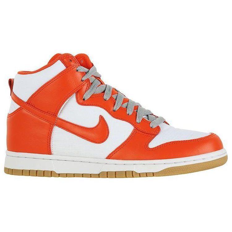 Nike  Dunk High Team Orange Gum Women Sneakers White Matte-Silver 325203-100