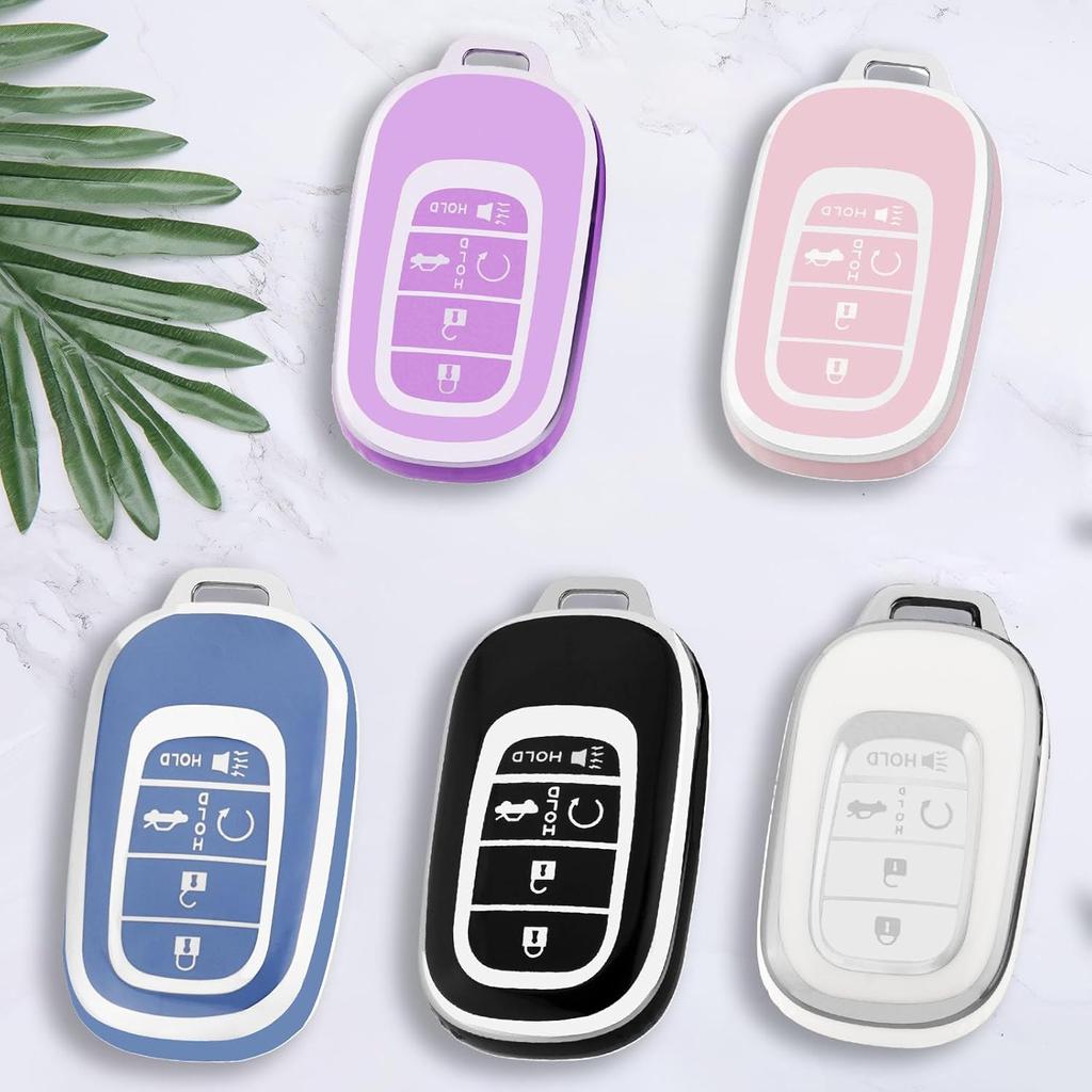 Honda Schlüsselanhänger, weiche TPU Schutzhülle für Schlüsselanhänger mit Honda Accord, Civic, Pilot Smart-Fernbedienungsschlüssel.