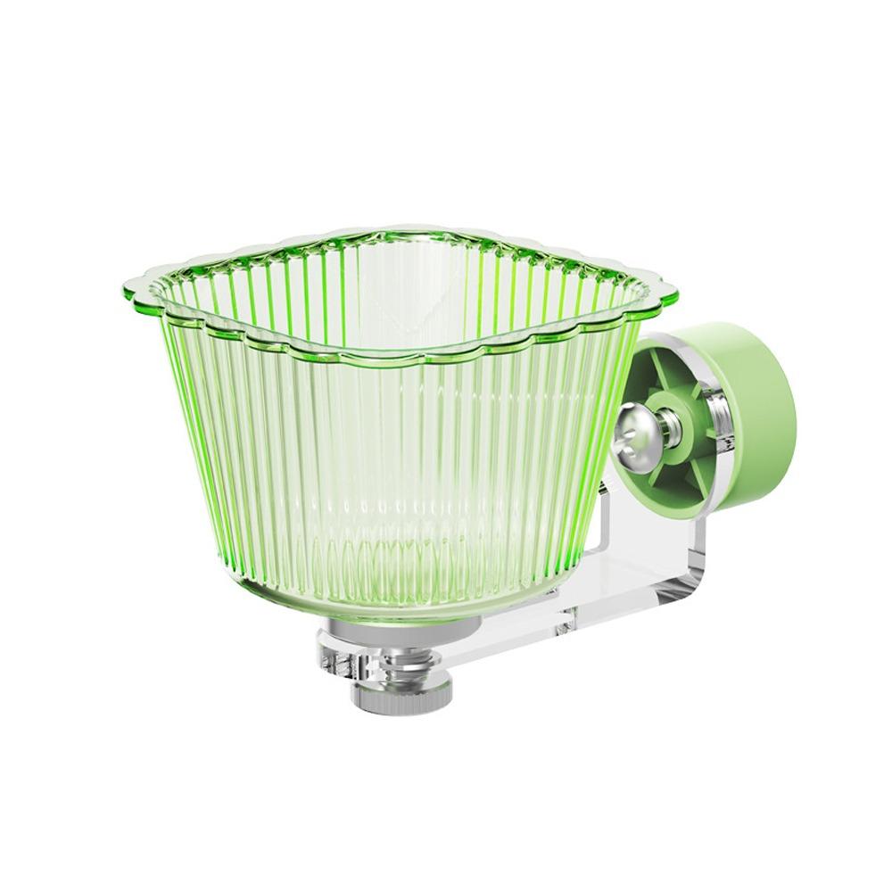 

Transparent Magnetic Bird Feeder Anti-Tip Pet Feeder Ledge Practical Water Dispense Bird Cage зелений