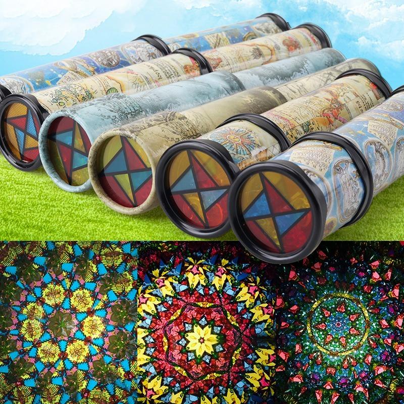 Kids Kaleidoscope Toy Educational Old World Kaleidoscope Magic Rotating Kaleidoscope Classic Toys for Children Boys Girls Gifts