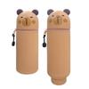 Expandable Cartoon Pen Organizer Pencil Storage Case Foldable Silicone Pouches Great For School Office Home Storage Use