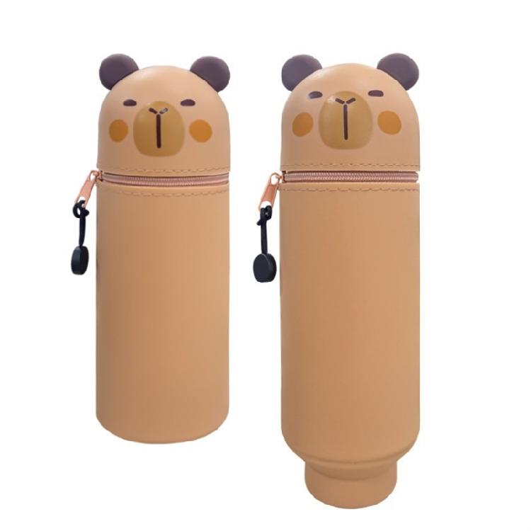 Expandable Cartoon Pen Organizer Pencil Storage Case Foldable Silicone Pouches Great For School Office Home Storage Use