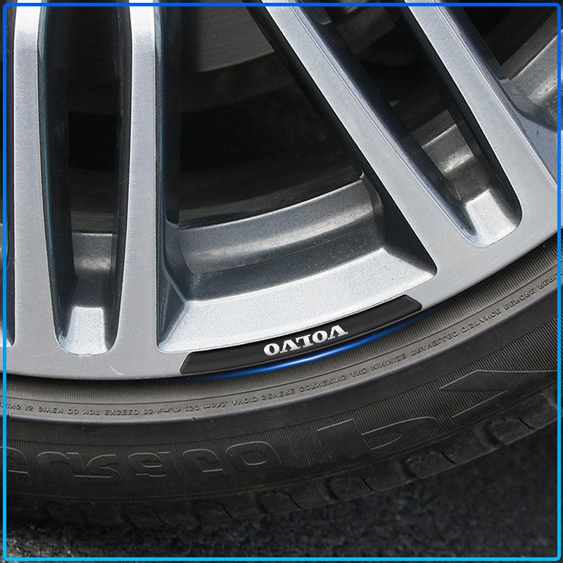 Aluminum Car Wheel Hub Badge Tire Rim Stickers Decoration Accessories Emblem For Volvo 240 C70 S40 S50 S60 S70 S80 S90 V40 V50 V60 V90 XC40 XC60 XC90