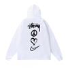 Mens Oversized Hooded Sweatshirt With Bold Letter Print Cotton Blend Loose Fit Daily Wear