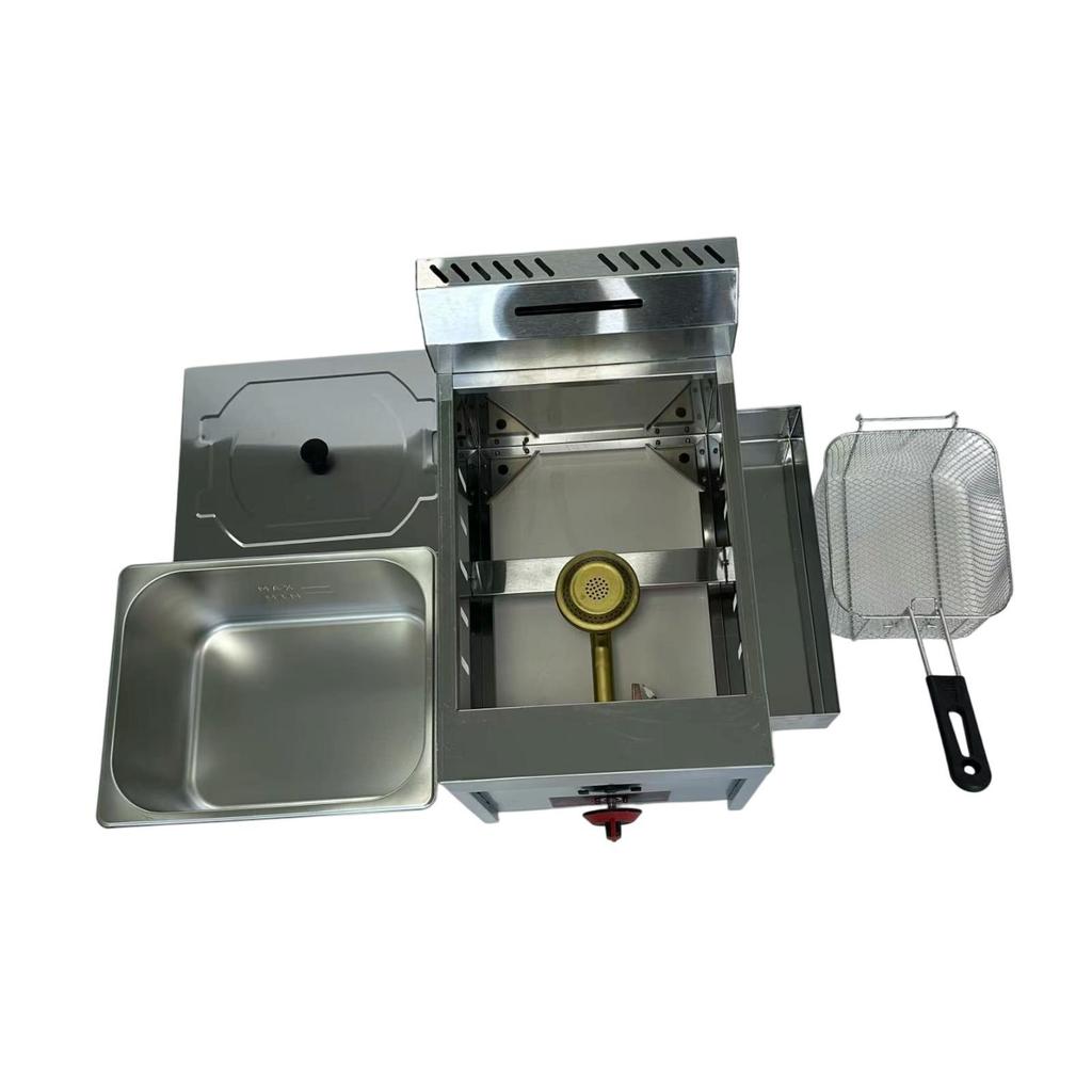Commercial Deep Fryer Oil Portable Sturdy with Removable Basket 6L for Fried Chicken French