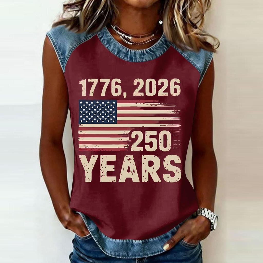 Women's Casual Round Neck Pullover Printed T-Shirt Top