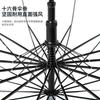 16-Bone long-handled umbrella, transparent, disposable batch, thickened, increased wind resistance, reinforced, large double plastic transparent