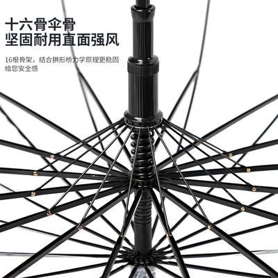 16-Bone Long-handled Umbrella, Transparent, Disposable Batch, Thickened, Increased Wind Resistance, Reinforced, Large Double Plastic Transparent