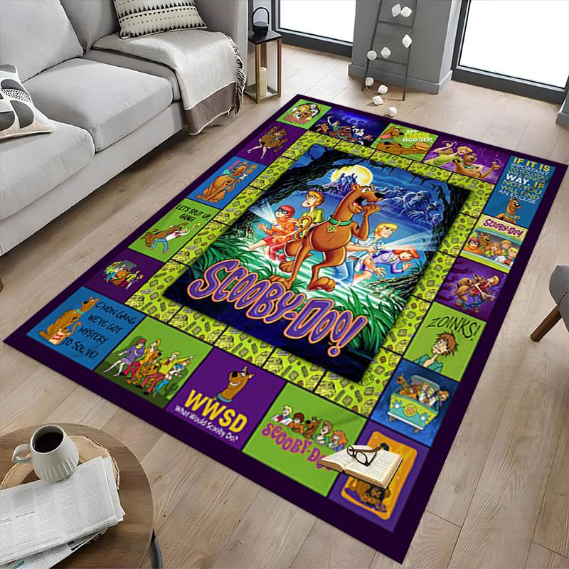1pc Scoobydoo Werewolf Mystery Carpet for Playroom Bedroom Living Room Sofa Home Decor,kids Game Area Rug Non-slip Floor Mat Y826106