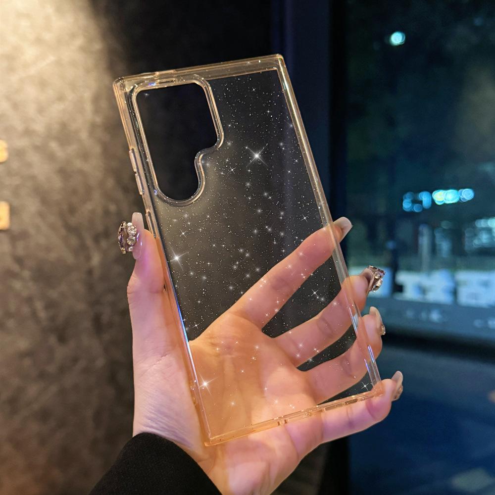 Galaxy Samsung Phone Case S25 Transparent Flash Powder S24ultra Suitable for S25 Magnetic Case S24FE