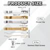 2Set Deep Carry Pocket Clip 2.6"(66mm) Length Universal Folding Knife Pocket Back Clip with Screws Man Knife Replacement Parts