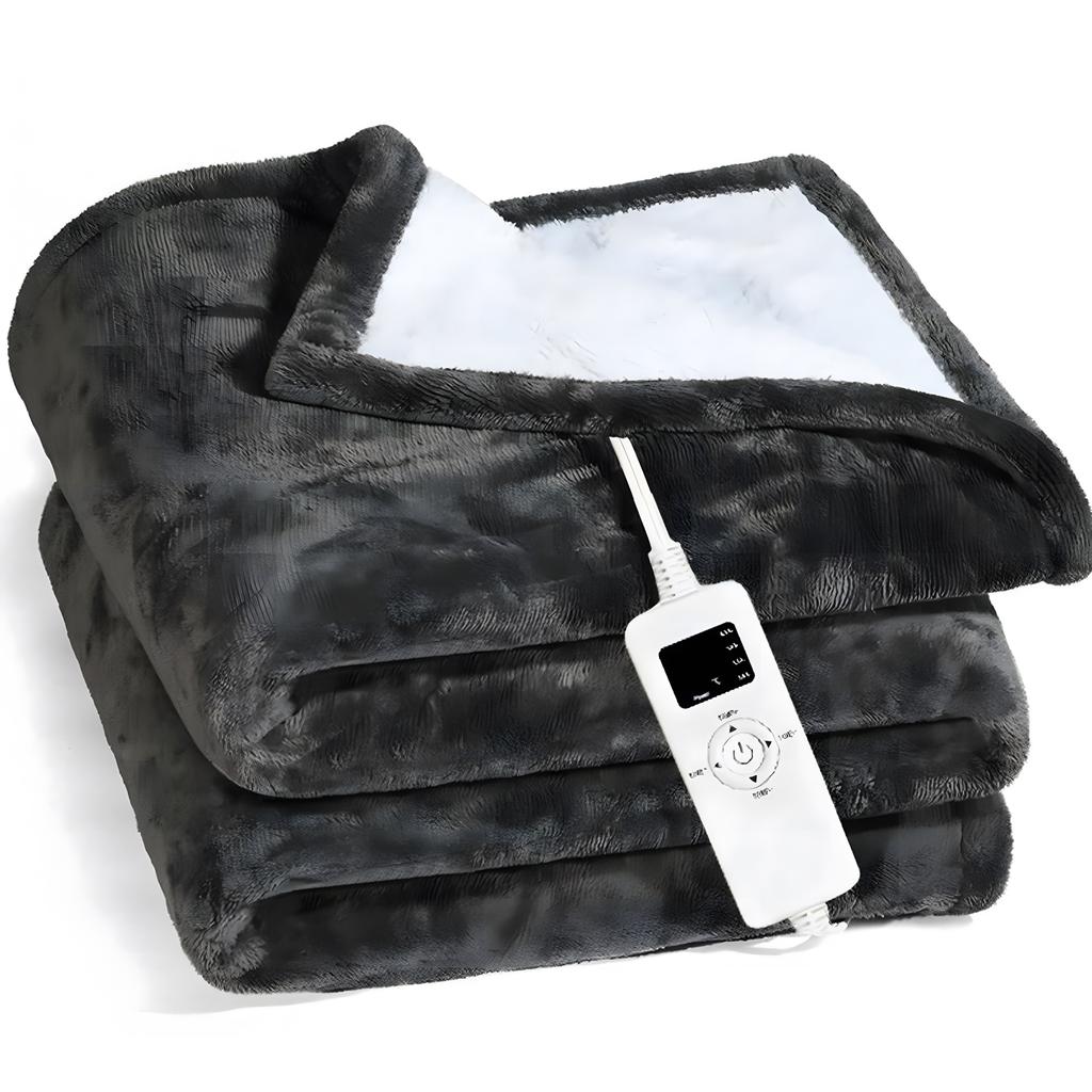 Heated Blanket 59 X 70.8 10 Heating Settings Auto Shut-Off Machine Washable with Hand Controller 110-V 145*65cm Flannel